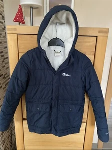 Jack Wolfskin Winter Jacke blau mit Teddyfell, Gr. 152 - Bild 1 von 7