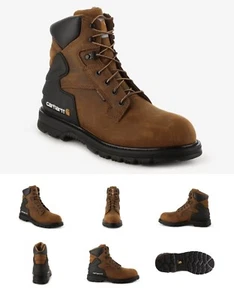 Bota de trabajo impermeable Carhartt 6" CMW6220 para hombre talla 15 M punta de acero venta al por menor $180 - Imagen 1 de 9