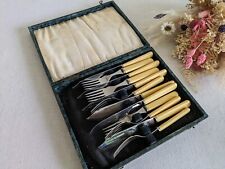 Vintage Cutlery Lewis Rose & Co Sheffield Stainless Fish Knives & Forks Boxed