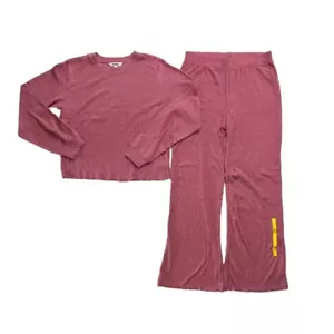 NUOVO set salotto donna malva BB DAKOTA a costine 2 pezzi Medium M - Foto 1 di 1