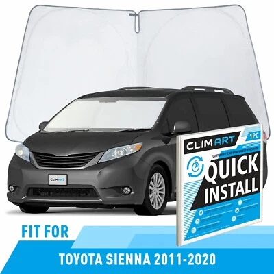 Front Auto Windshield Cover Car Windshield Sun Shade for 2011-2020 Toyota Sienna - Image 1 of 4
