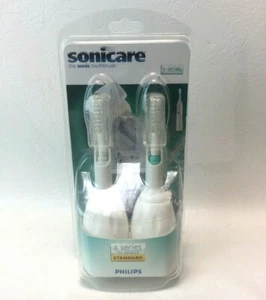 PHILIPS SONICARE HX4002 A SERIES 2 STANDARD REPLACEMENT BRUSH HEADS Cut Package - Picture 1 of 5