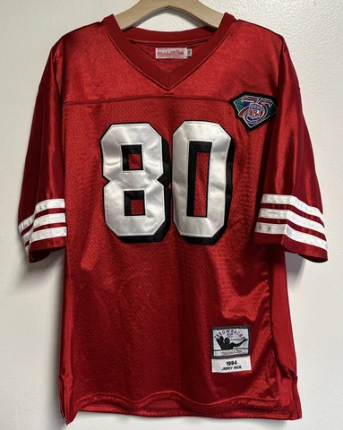 VTG 75NFL Mitchell & Ness 1994 Jerry Rice 49ers Jersey Sz 50 X-LARGE #80🔥 Cover