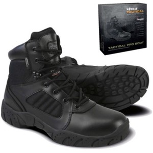 MENS 6" TACTICAL PRO BOOTS SIDE ZIP UK 6-12 BIKER FOOTWEAR BRITISH ARMY BLACK