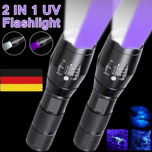 2Stück 120000lm UV-Licht-LED Schwarzlicht Taschenlampe Ultraviolett Lampe - Bild 1 von 12