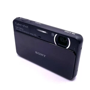 Sony Cyber Shot DSC-T110 Digital Camera 720p HD Video Recording AF Lock Black - Picture 1 of 6