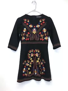 Lai Meng Five Cats Dress Embroidered Floral Fit Flare Women’s Medium - Picture 1 of 8