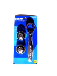 KOBALT 4-in-1 3/8 in & 1/4 inch Drive Palm Ratchet Wrench Handle Set # 5062986 - Picture 1 of 4