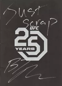 BJ PENN SIGNED AUTO'D UFC 25TH ANNIVERSARY PROGRAM BAS COA 25 YEARS HOF CHAMP - Picture 1 of 10