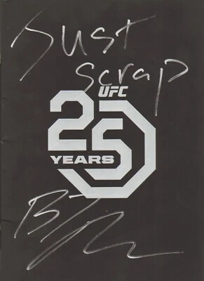 BJ PENN SIGNED AUTO'D UFC 25TH ANNIVERSARY PROGRAM BAS COA 25 YEARS HOF CHAMP - Image 1 of 4