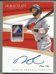 2018 Panini Immaculate Dustin Pedroia Auto Autograph Tag Patch #ed 1 / 1 - Picture 1 of 1