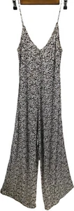 Mono Zara Trafaluc para mujer con flor pequeña boho correa soporte pierna ancha jumper - Imagen 1 de 12