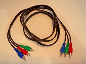 RCA Component Cable – 6 Feet – RGB Video – Male To Male - Picture 1 of 4
