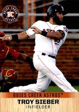 2018 Buies Creek Astros Choice #23 Troy Sieber Salem New Jersey NJ Baseball Card