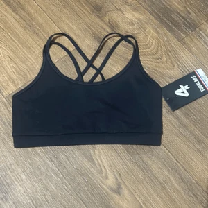 NWT FourLaps Womens Black Double Criss-Cross Straps Vitality Sports Bra Size XS - Picture 1 of 6