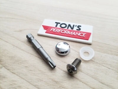Stainless Steel Anti Theft Torx Bolt Harley Seat Mounting Rear Fender Chrome Cap - Image 1 of 3