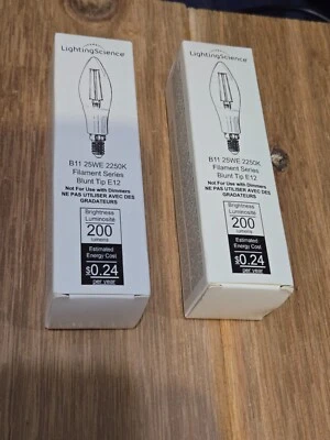 Lighting Science B11 25WE 2250k Filament Series Flame Tip E12 - Image 1 of 2