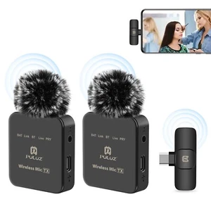 Wireless Dual Lavalier Microphone for Type-C USB-C Phone Receiver Video Record - Afbeelding 1 van 11