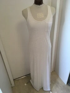 WITCHERY IVORY WHITE FINE KNIT LINEN MAXI DRESS Sz 8 - small 10 - Picture 1 of 12