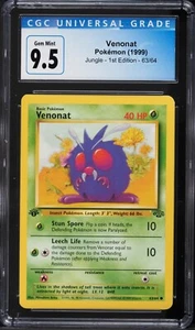 Venonat 63 - Jungle 1. Edition - CGC 9.5 Gem Mint - Pokemon TCG - Bild 1 von 2
