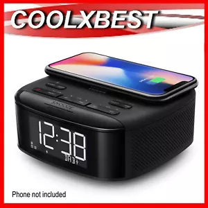 PHILIPS FM DAB+ Alarm Clock Radio Bluetooth Speaker Wireless Qi Charger TAR7705 - Picture 1 of 9