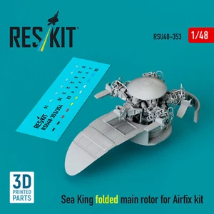 Reskit RSU48-0353 1:48 Sea King folded main rotor for Airfix kit resin scale kit - Picture 1 of 3