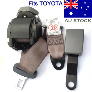 For Toyota 3-Point Universal Safety Seat Belt Hard Buckle Seatbelt Kit Dark Gray - Picture 1 of 12