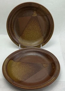 Vintage Iron Mountain Stoneware Roan Mountain Salad Plates (2) Signed EXCELLENT - Picture 1 of 3