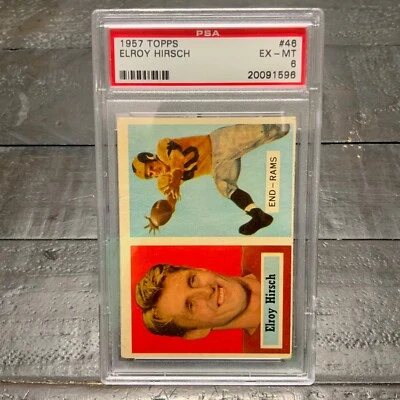 1957 Topps Elroy “Crazy Legs” Hirsch #46 *Rams* PSA 6 EX-MT - Image 1 of 2