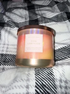 Bath & Body Works PINK LEMONADE 3 Wick Scented Candle 14.5 oz NEW - Picture 1 of 2