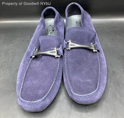 Salvatore Ferragamo Men’s 13E Purple Suede Bit Loafers Made in Italy ZM32204 - Image 1 of 4