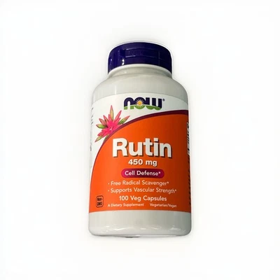 NOW Foods Rutin 450mg | 100 Veg Capsules | Vascular Support Antioxidant Vegan