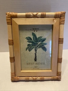 Foto-Bilderrahmen 5 x 7 Holz & Korbgeflecht Westindien - Bild 1 von 7