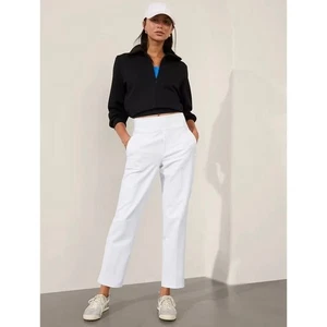 Athleta Endless High Rise Pant Ankle Length Bright White Sz 12 - Picture 1 of 7