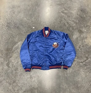 Chaqueta de bombardero satinada vintage años 80 90 New York Islanders - talla XL - Imagen 1 de 5
