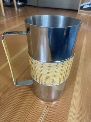 Godinger Beverage Pitcher Stainless Steel Rattan Band 3liters  - Image 1 of 4