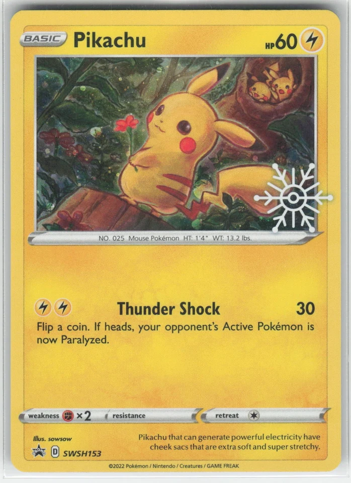 Pikachu - (Holiday Calendar) - SWSD SWSH: Sword & Shield Promo Cards #SWSH153 Pr - Image 1 of 2