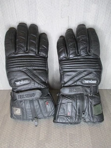 Belstaff Leather Gloves Black Large Hipora Motorcycle Motorbike Insulated - Picture 1 of 8