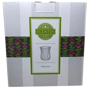 Scaldacera in alabastro Scentsy con lampadina nuovo con scatola bianco - Foto 1 di 6