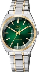 Citizen QB78-422 Q&Q Quarz Herrenuhr grünes Zifferblatt 35,5 mm Analog rund aus Japan - Bild 1 von 6