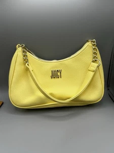 VTG Y2K Juicy Couture Yellow Leather Bag Leather Strap - Picture 1 of 9