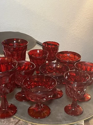 Cristalería vintage Noritake Perspective rojo rubí  Foto 1 de 4