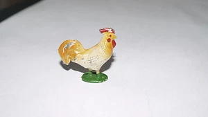 FIGURINE PLOMB BF  FERME COQ BEIGE ET MARRON CLAIR - Picture 1 of 1