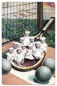 Bambini su una racchetta da tennis - 1907 - Bild 1 von 2