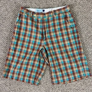 Hollister Shorts Herren 32 mehrfarbig kariert Sportbekleidung flache Fronttaschen Baumwolle - Bild 1 von 12
