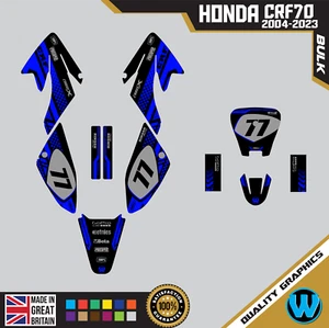 Honda CRF70 2004 -2023 Motocross MX Graphics | Decals Kit Bulk Blue - Picture 1 of 4