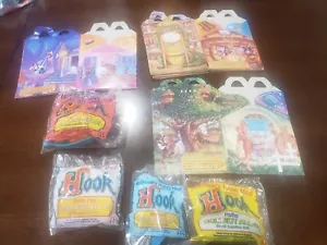 Raro set completo 4 pezzi McDonald's Hook 1991 nuovo con scatola + scatole Peter Pan Robin Williams - Foto 1 di 3