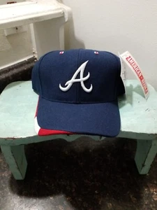 Vtg Atlanta Braves Strapback Velcroback Hat By American Needle New With Tags - Picture 1 of 6