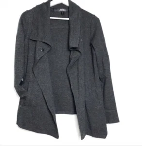 Kensie "made to make you feel pretty" Grey Asymmetrical Casual Career Cardigan S - Picture 1 of 6