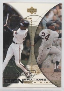 2000 Hitter's Club Generations of Excellence Willie Mays Barry Bonds #GE4 HOF